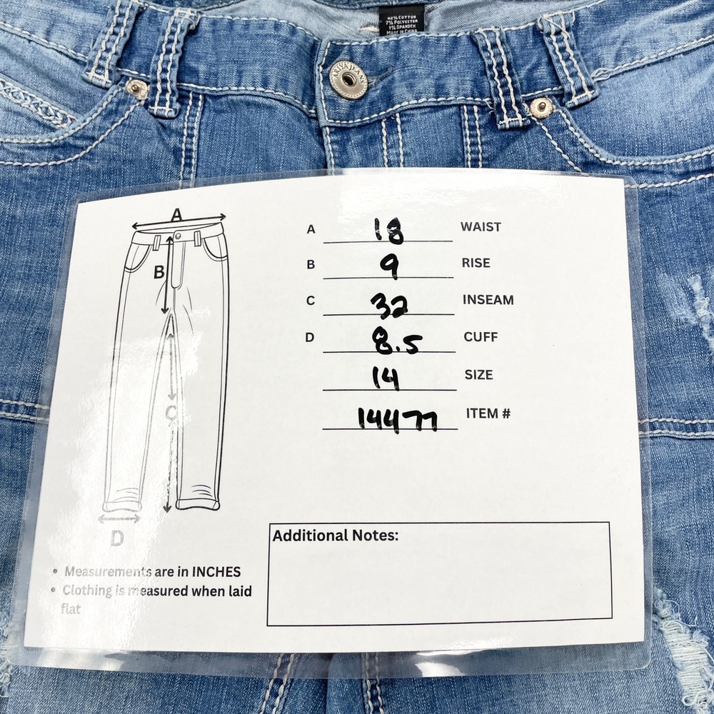 Ariya Jeans Womens Bootcut Jeans Size 14 Y2K Western Cowgirl Rodeo Preppy Girly - Picture 14 of 15